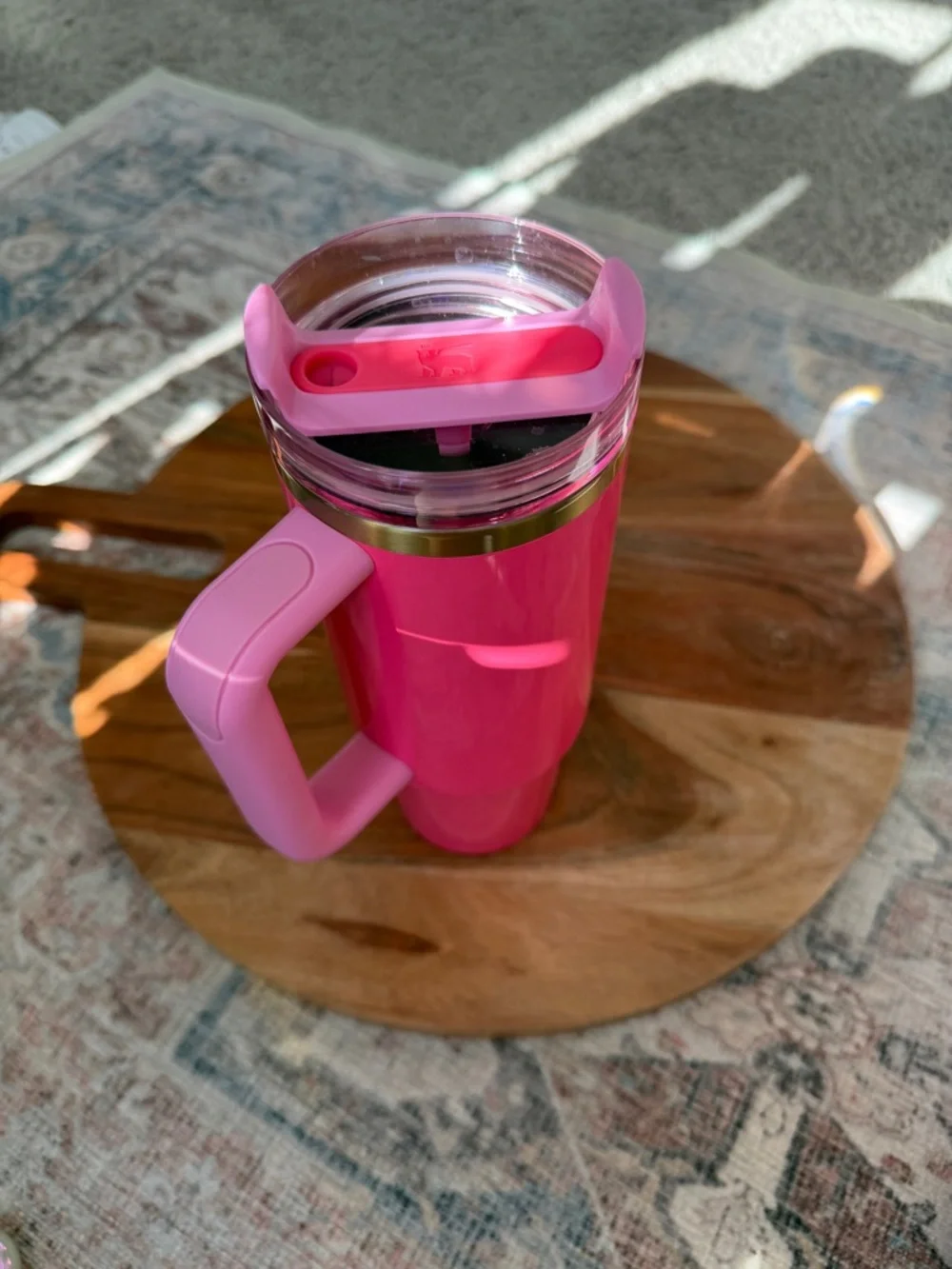 Stanley Pink Insulated Travel Mug with Handle - Picture 8 of 15